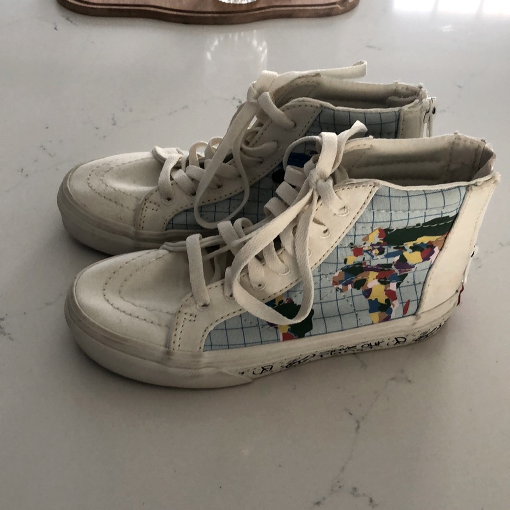 Vans save our planet white high top sneakers